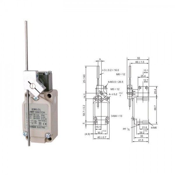 Prek.granicni CWLCL,10A 250V, ELMARK - PREG-CWLCL