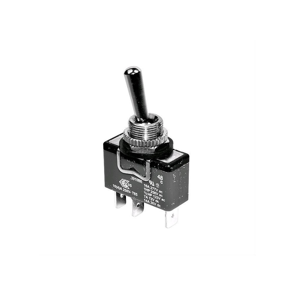 Taster kipp 16A/250V 1-pol 3-položaja (ON)-OFF-(ON)  fi=10.8mm - PREKK16T1