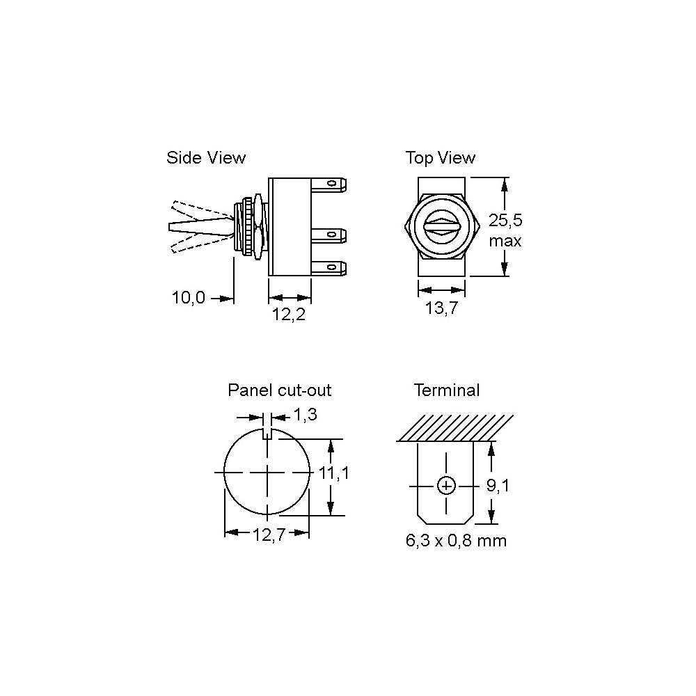 Prek.kip fi=12mm 1x16A 250V UIU,C1720HOSW - PREKK16UIU