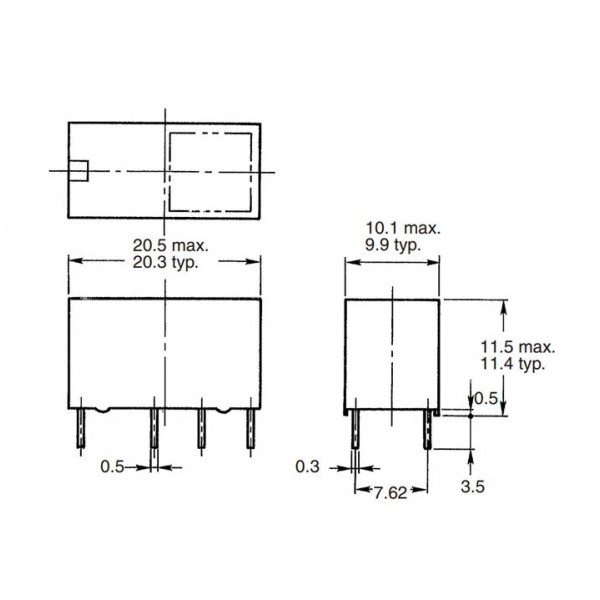 Relej G5V2 (5V ,2A, 2XM+R) 50R Omron - RELG5V2-5