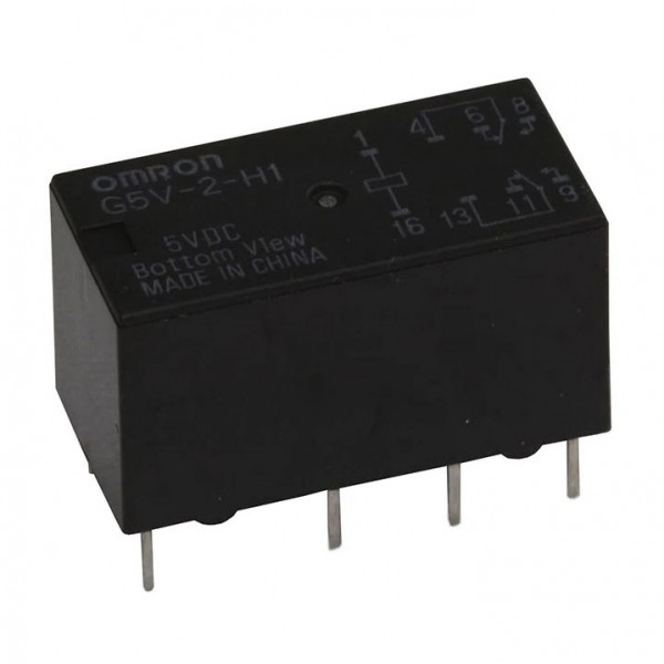 Relej DPDT 2A 5V, 167R Omron - RELG5V2-5H1