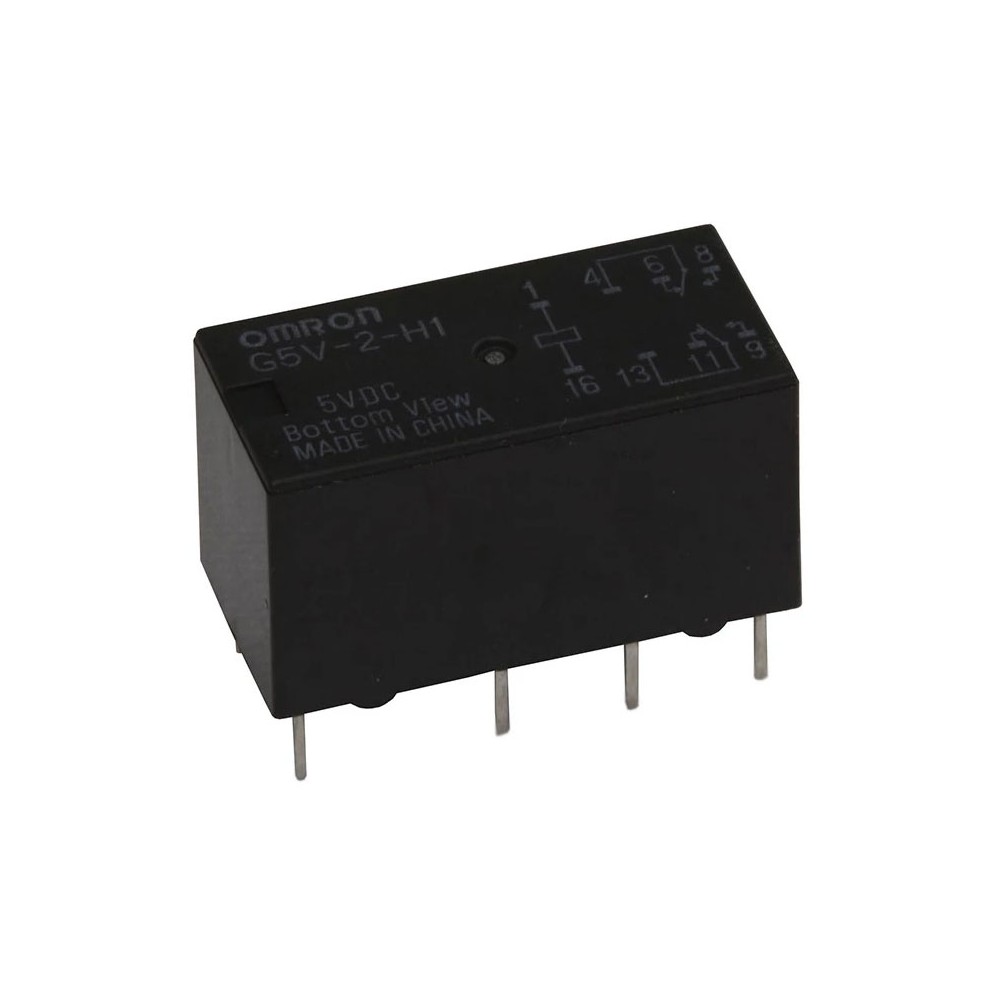 Relej DPDT 2A 5V, 167R Omron - RELG5V2-5H1
