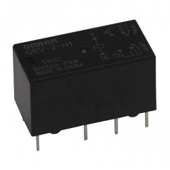 Relej DPDT 2A 5V, 167R Omron